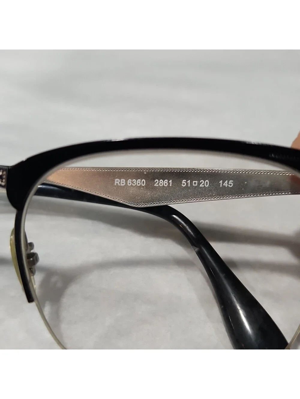 Ray Ban RB6360 2861 Black Square Eyeglasses Frame 51-20 145